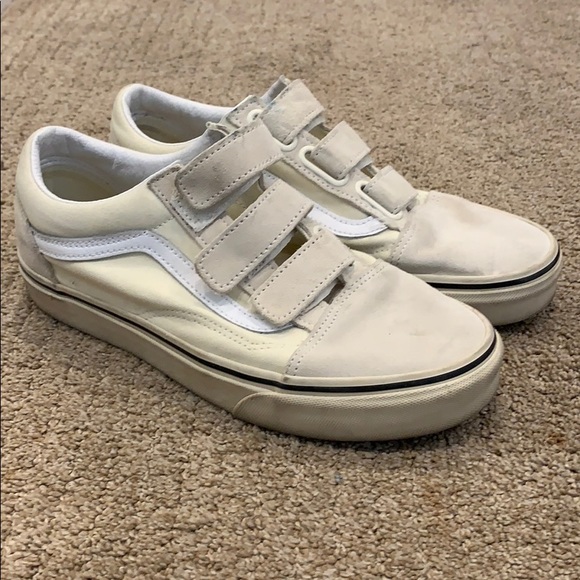 beige velcro vans